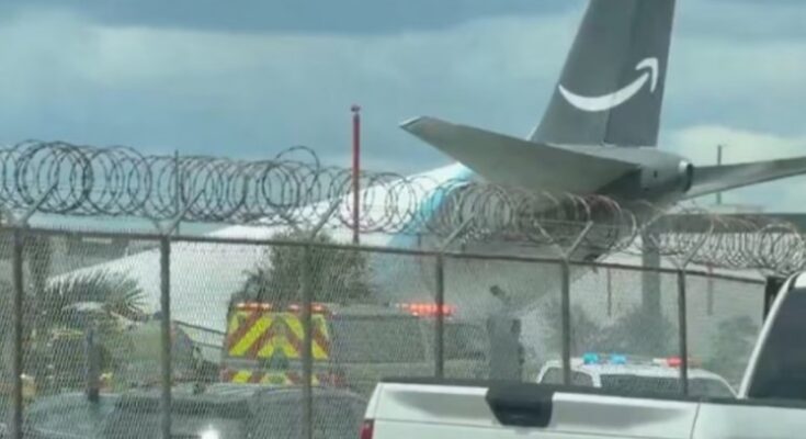 Avión de Prime Air se salió de la pista en el aeropuerto de Miami Avión de Prime Air se salió de la pista en el aeropuerto de Miami